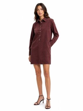 Patrizia Pepe Brown Cotton Shirtdress 8 Minimalist Italian Chic 90s Vibe Italian